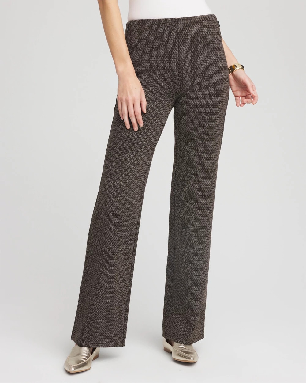 Juliet Jacquard Full-Length Ponte Pants | Chico's
